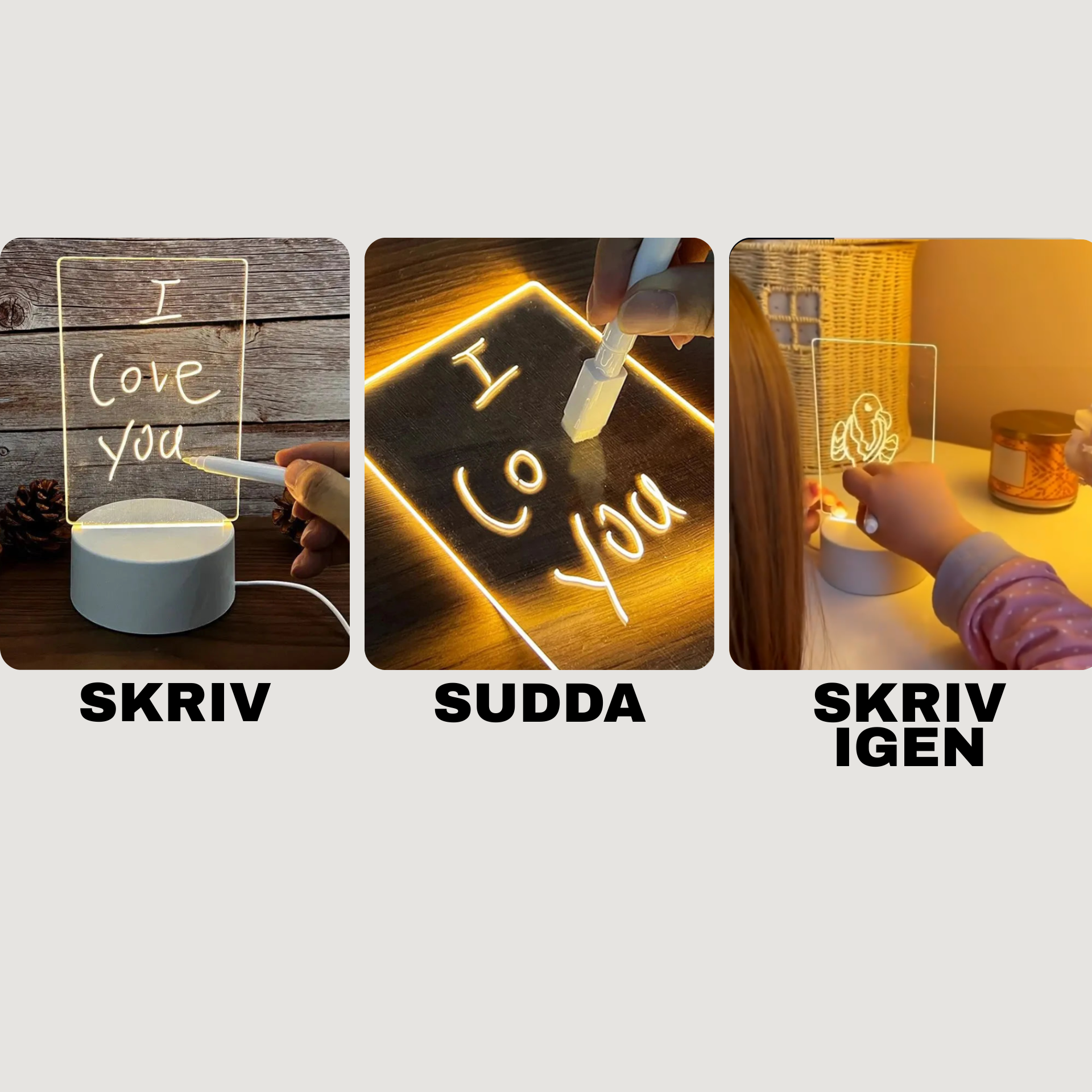 Ljusbrädan - En plats för fina ord i ljus